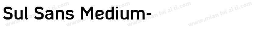 Sul Sans Medium字体转换